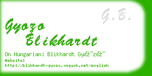 gyozo blikhardt business card
